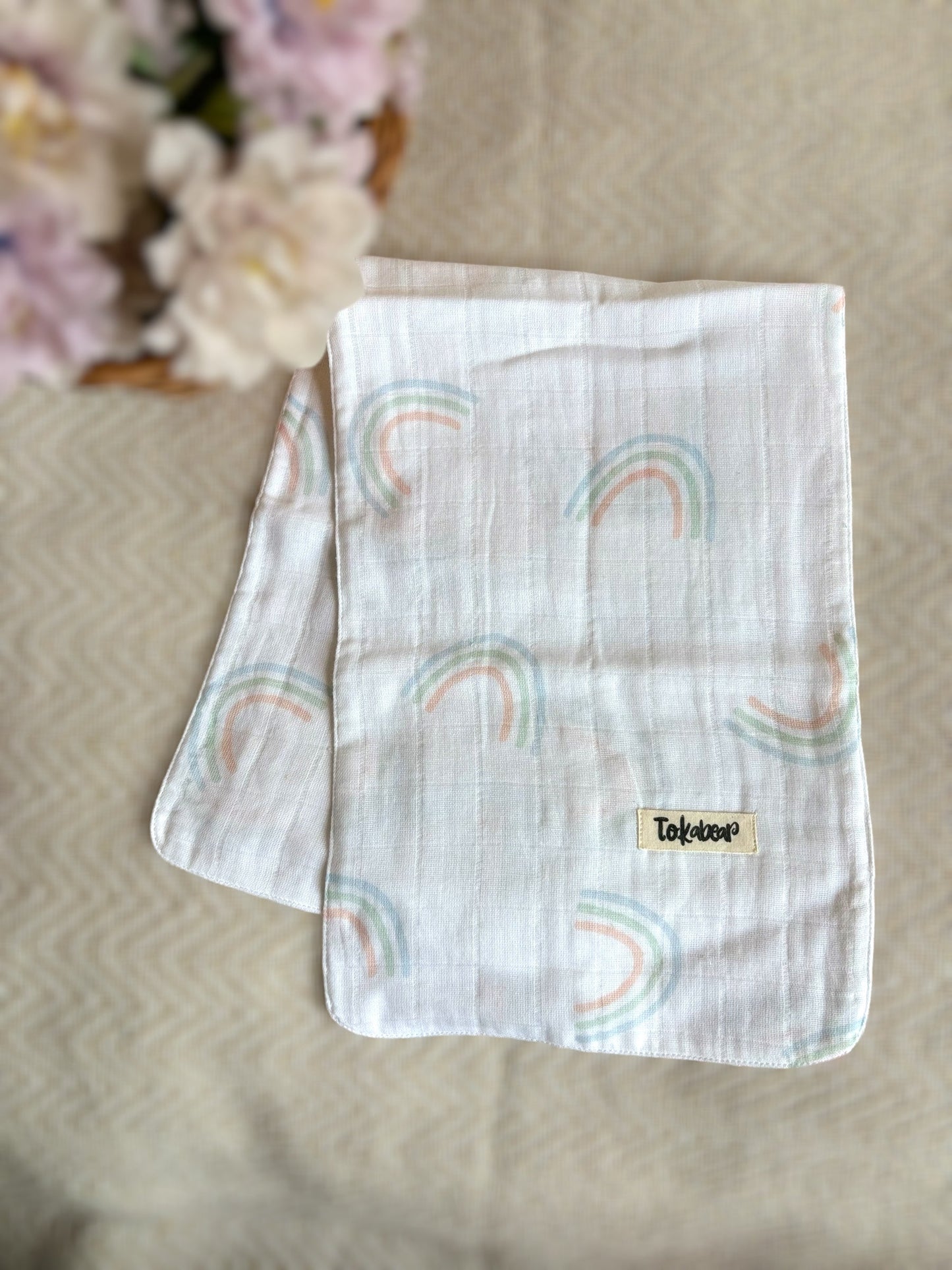 Organic Cotton Double Layered Extra Large Size Burp Cloth - Assorted Set of 3