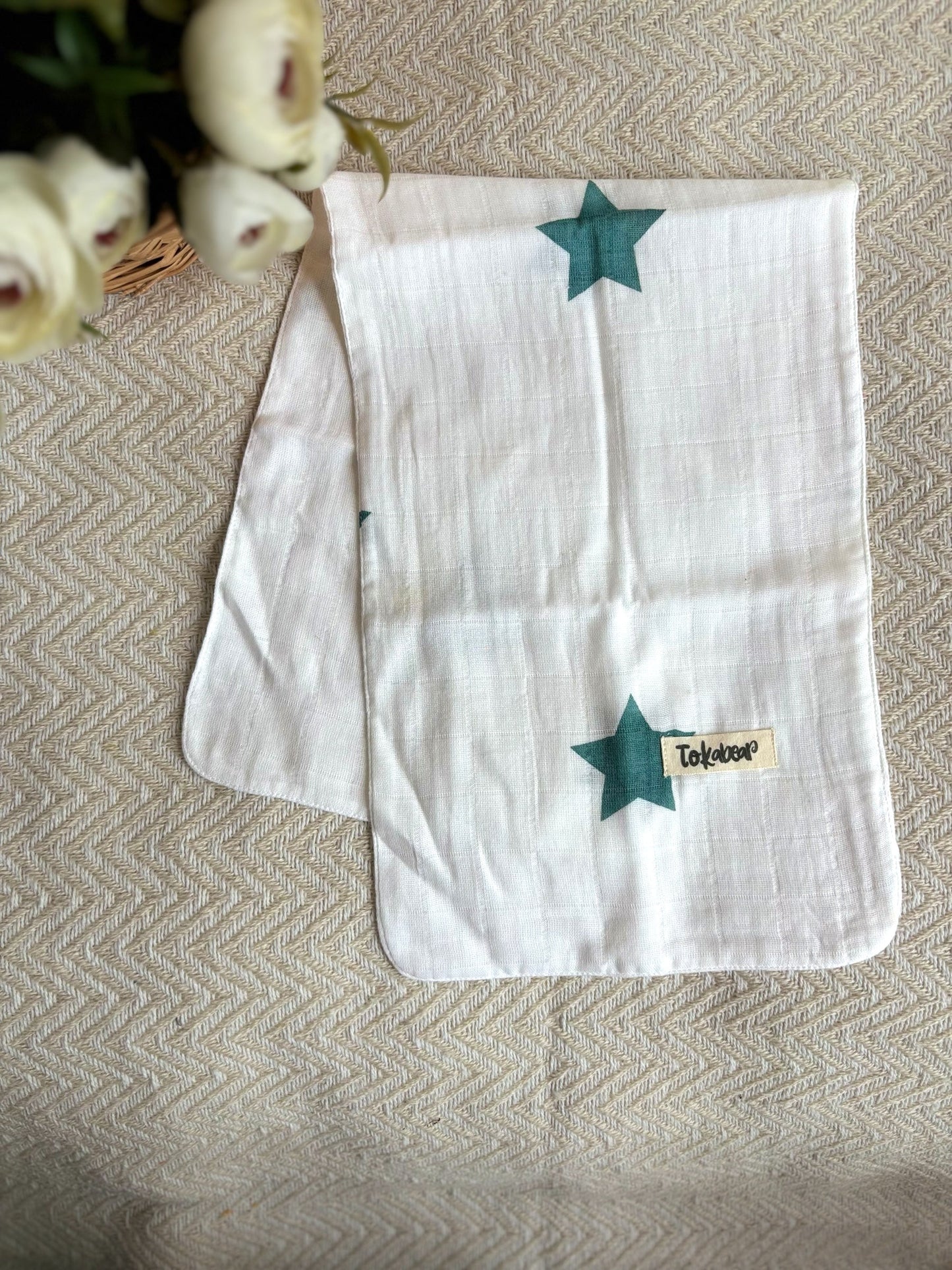 Organic Cotton Double Layered Extra Large Size Burp Cloth - Assorted Set of 3