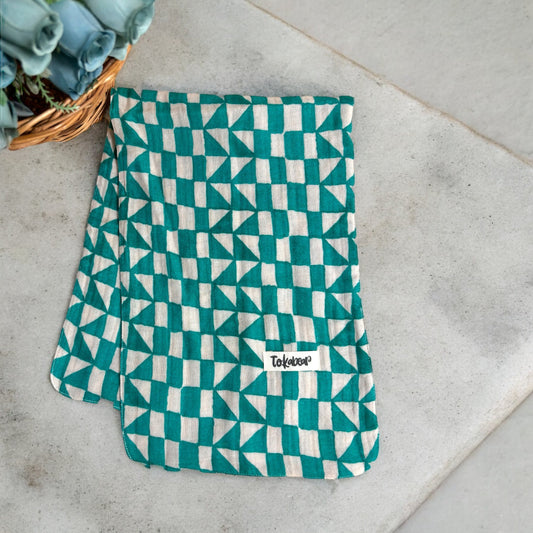 Organic Cotton Double Layered Extra Large Size Burp Cloth - Assorted Set of 3