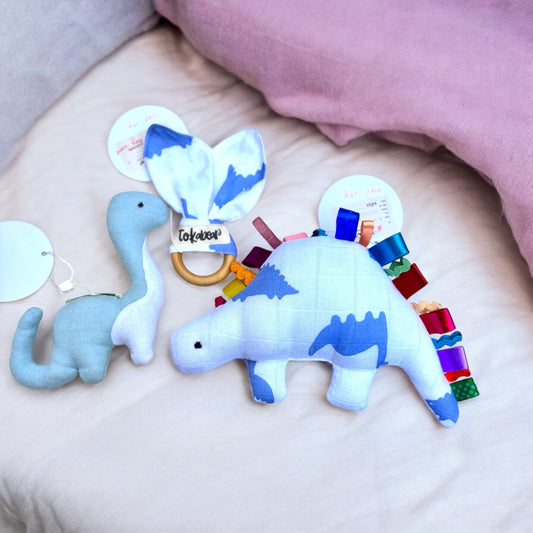 Cotton Dinosaur Sensory Toy Set for Babies & Toddlers – Dinosaur Design