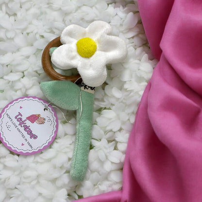 Rattle & Teether Set for Babies – Flower Bouquet Design