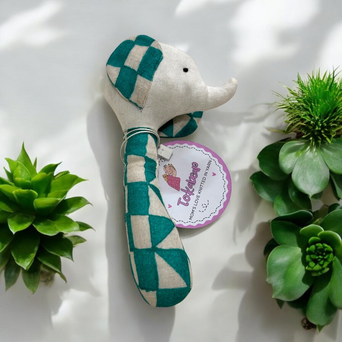 Rattle & Teether Set for Babies – Emerald Elephant