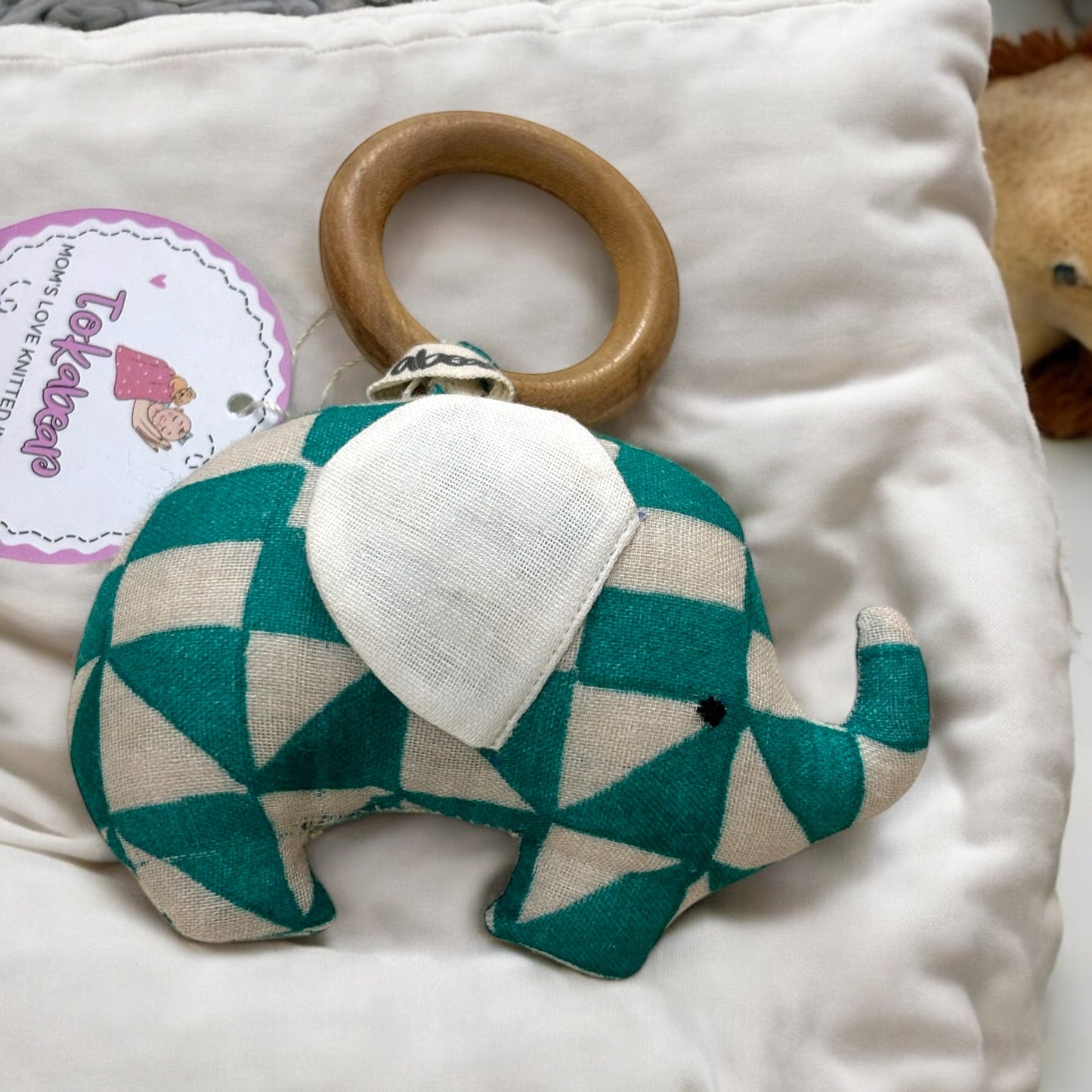 Rattle & Teether Set for Babies – Emerald Elephant