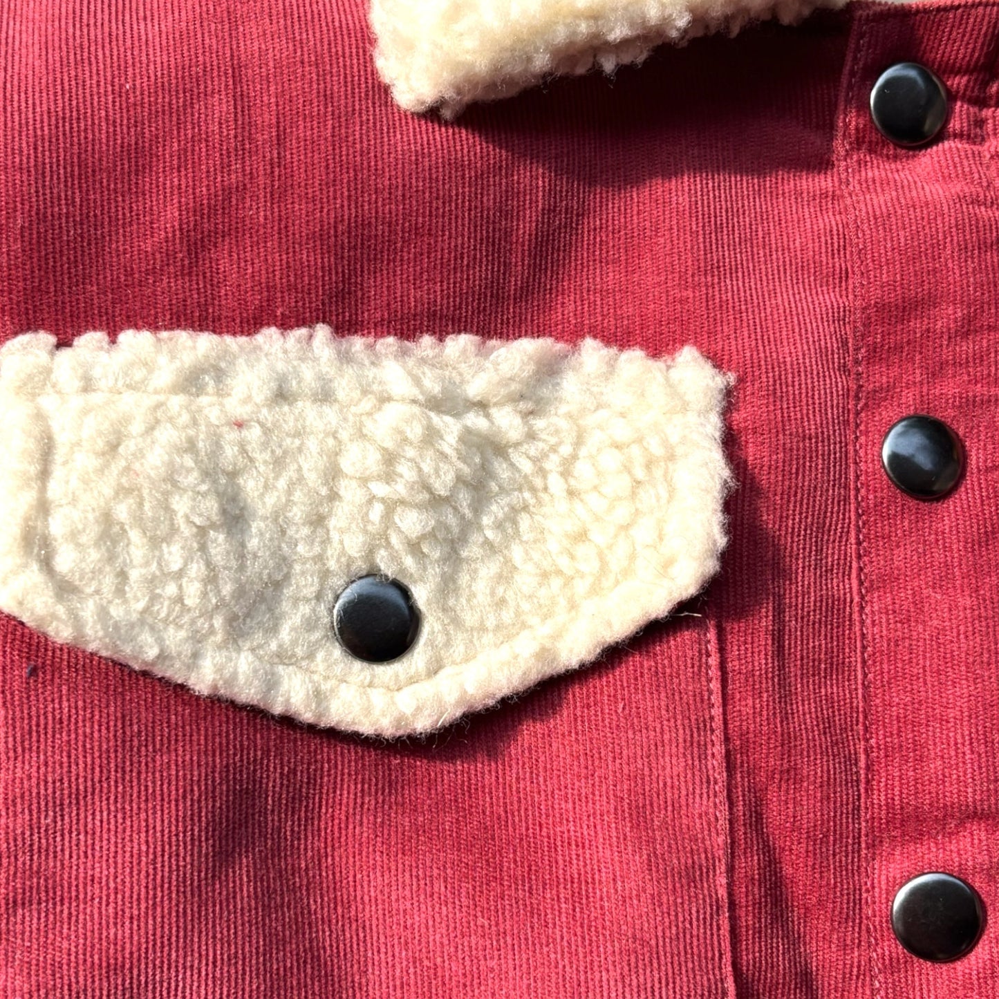 Cotton Corduroy & Sherpa Fur Shacket Set for Kids – Berry Rose