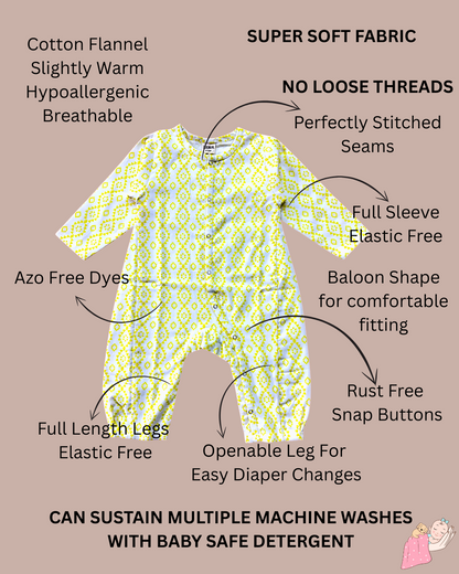 Cotton Flannel Snap Up Rompers - Combo of 2 (Harry Potter)