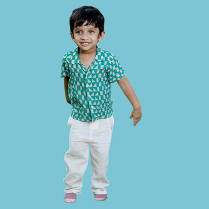 Organic Cotton Trouser/Pant for Kids – Unisex, Relaxed Fit with Adjustable Waist